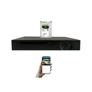 Evertech 16 Channel H.265 Digital Video Recorder 4in1 AHD TVI CVI Analog CCTV Security Camera DVR w/8TB HDD
