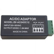 Evertech 24V AC to 12V DC Convertor Power Supply Adaptor for CCTV security camera