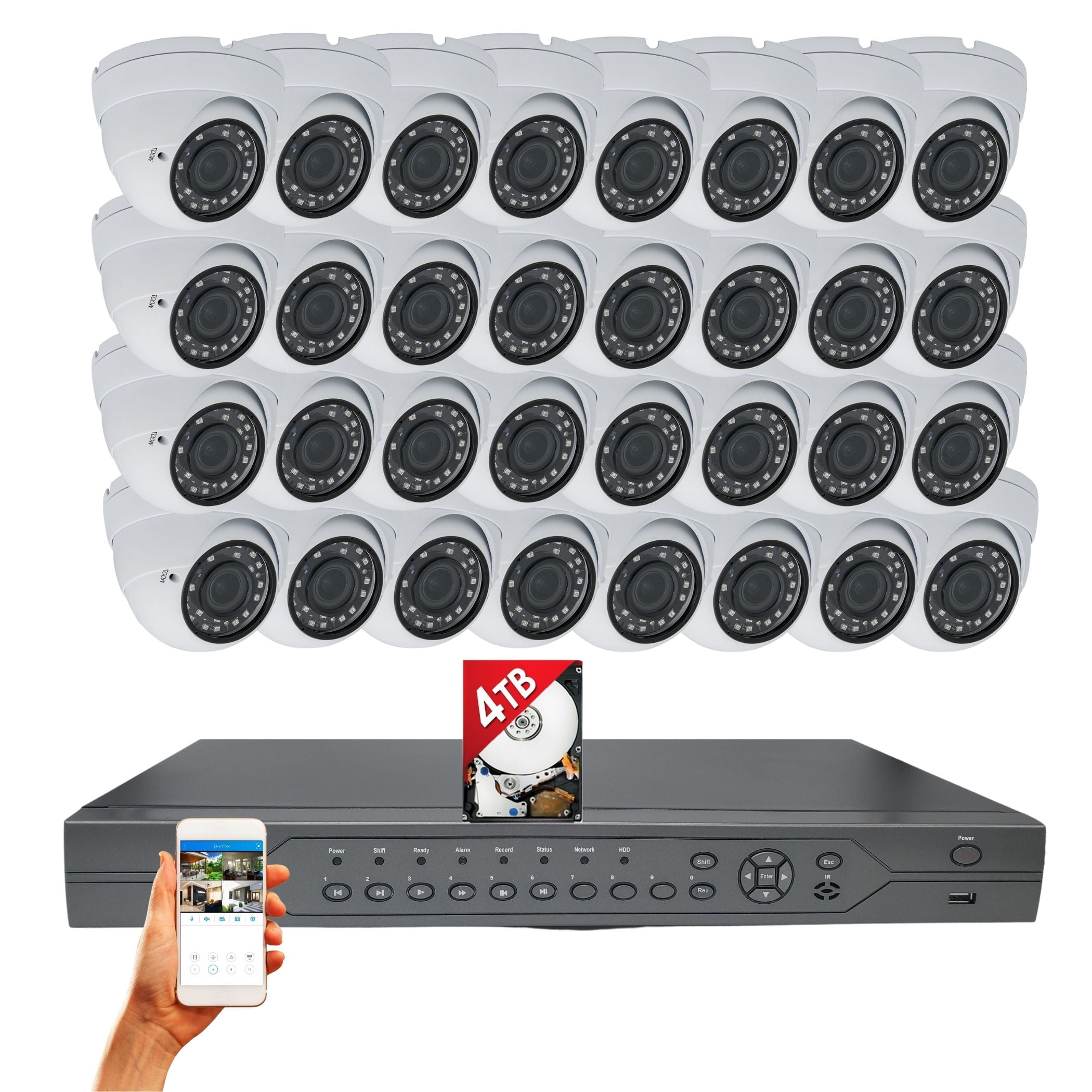 Evertech 32 Channel HD Security Camera System Set with 32 HD 1080p Dome ...