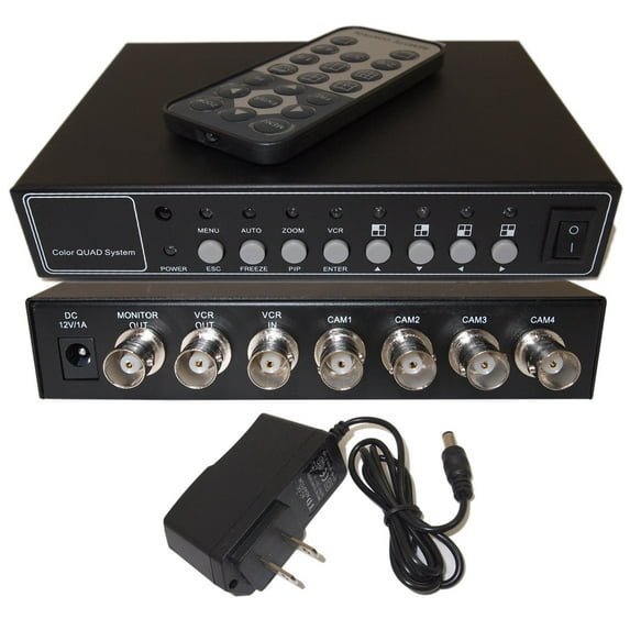 Evertech 4 Channel Color Analog Camera Quad Processor High Quality Splitter Switch