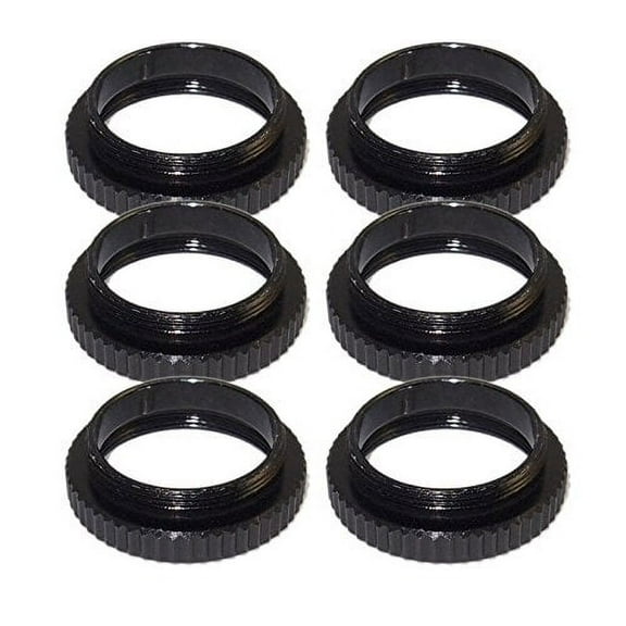 Evertech 6 pcs 5mm Camera C-mount Lens Adapter Ring Extension Tube C to CS Mount Lens Black Aliminum Adapter for Most Types of Cctv Security Cameras