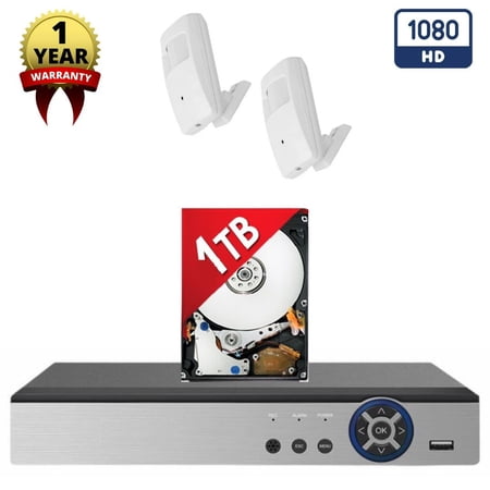 Evertech 8 Channel 2 Indoor HD 1080P Security Surveillance Camera System 1TB Hard Drive