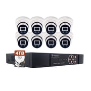 Evertech 8 Channel 4K 8MP IP PoE Surveillance Security Camera System with 4TB HDD and Built-in Microphone