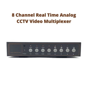 Evertech 8 Channel Analog Quad Processor Video Screen Switch CCTV Splitter w/Adapter