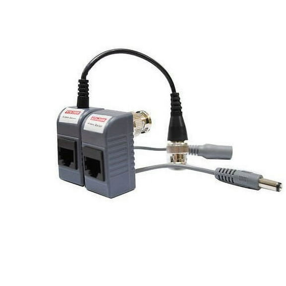 Evertech 8 Pairs (16 Pcs) CCTV Video Power Balun BNC to Cat5 Cat6 UTP RG45 Data Cable for Home or Office CCTV Security Surveillance Camera & DVR System Systems