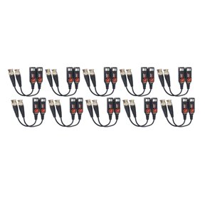 Evertech 8MP / 4K Passive CCTV Video Balun UTP BNC Cat5 Transceiver for CCTV System (10 Pairs)