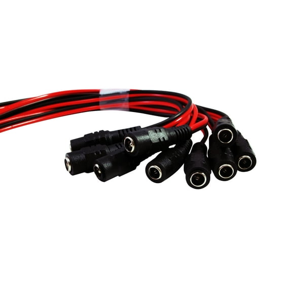 Evertech DC Power Female Pigtail for CCTV Surveillance Security Camera 5.5mm x 2.1mm (pack of 10)