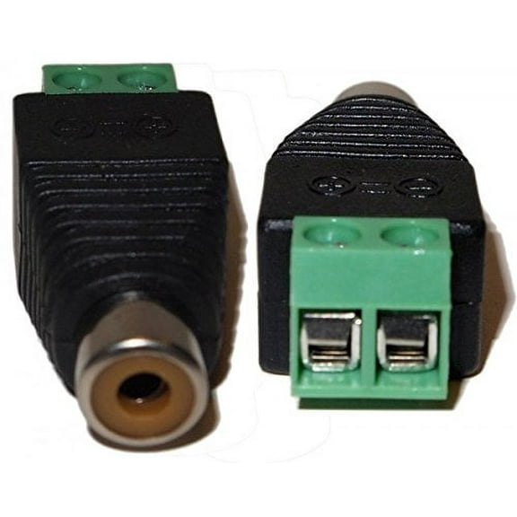 Evertech UTP Cat5/Cat6 Cable to AV RCA Female Screw Terminal Audio/Video Connector