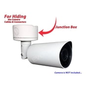 evertech white 3.75" camera small deep base junction outlet box for varifocal adjustable lens eyeball turret dome cctv security cameras