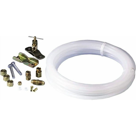EvertechPRO Ice Maker and Humidifier Installation Kit for Refrigerators and Freezers Tubing 1/4" Length 25 Feet Plastic Tubing and Fittings
