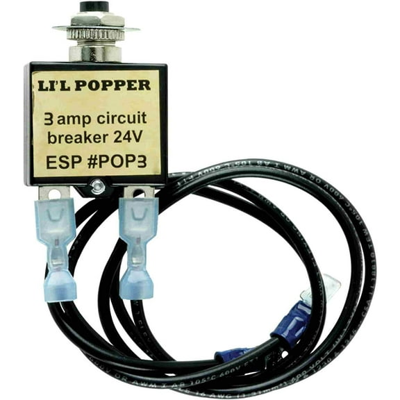 EvertechPRO POP3 3 AMP Control Circuit Breaker UL Rated 125/250 Vac Replacement Li'l Popper G33-039