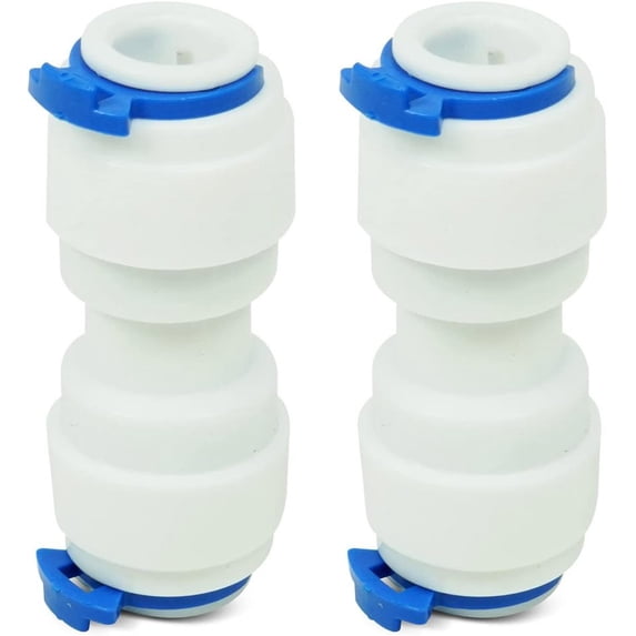 EvertechPRO WR02X11330 2 Pack Refrigerator Quick Push Connector Union Replacement for GE WR02X10471 WR2X10471 WR2X11330