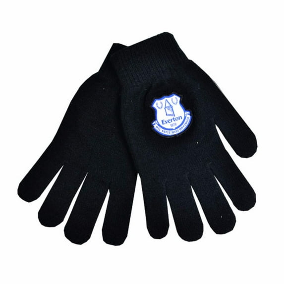 Everton FC Official Mens Soccer Crest Knitted Gloves