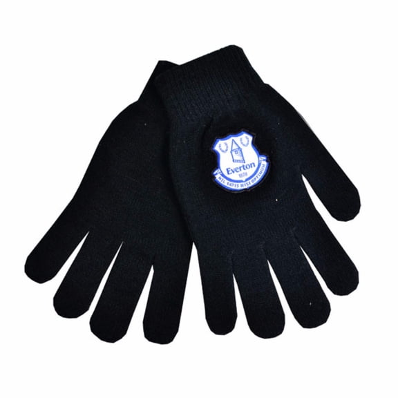 Everton FC Official Mens Soccer Crest Knitted Gloves