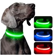 Evertone BK5938 Luminous Anti-lost Glowing LED Light Pet Collar for Small, Medium & Large Dogs - Pack of 3