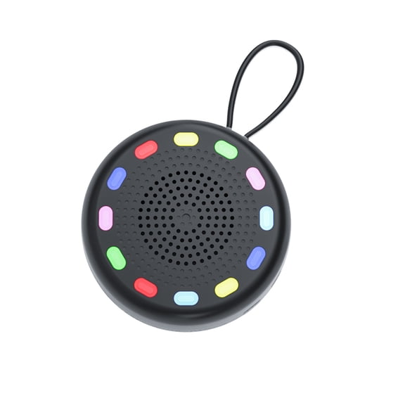 Evertrons Mini Bluetooth Speaker,Portable Wireless Speaker with 6 LED Light Modes,TF Card Slot,HiFi Sound, Bluetooth 5.2,8-Hour Playtime,Wireless Pairing for Outdoor/Party/Beach/Travel/Gifts,Black
