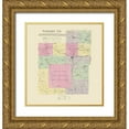 thumbnail image 1 of Everts 26x27 Gold Ornate Wood Framed with Double Matting Museum Art Print Titled - Jackson Kansas - Everts 1887, 1 of 4