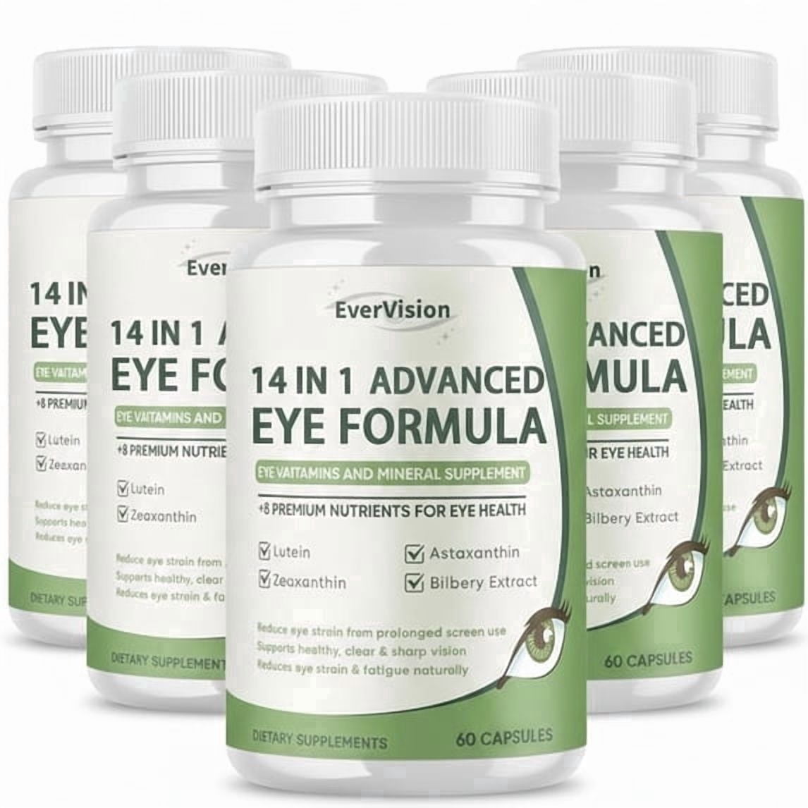 Evervision 14 in 1 Advanced Eye Formula, 5 Bottle Pack - Walmart.com