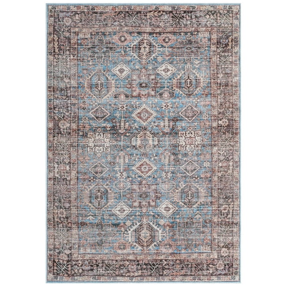 Everwash™ Callaghan Eve Southwestern Medallion Machine Washable Area Rug, Blue, 6'6"x9'2"