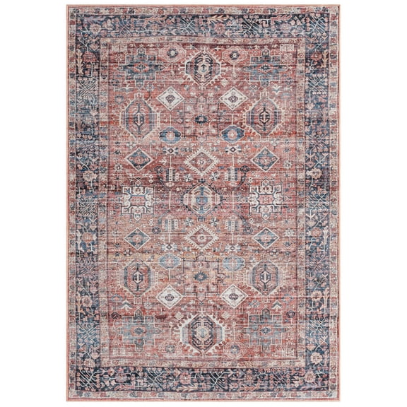 Everwash™ Callaghan Eve Southwestern Medallion Machine Washable Area Rug, Brick Red, 3'11"x5'6"