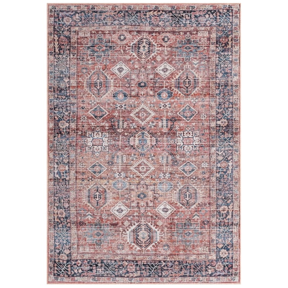 Everwash™ Callaghan Eve Southwestern Medallion Machine Washable Area Rug, Brick Red, 6'6"x9'2"