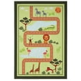 thumbnail image 1 of Everwash™ Imagine Jungle Road Kids Machine Washable Area Rug, Green/Yellow, 4'x6', 1 of 9