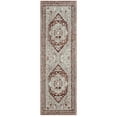 thumbnail image 1 of Everwash™ Treasure Rubia Traditional Medallion Machine Washable Runner Area Rug, Ivory/Red, 2'2"x7'2", 1 of 7