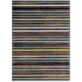 thumbnail image 1 of Everwash™ Treasure Striped Modern Machine Washable Area Rug, Blue/Yellow, 5'2"x7'2", 1 of 11