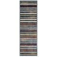 thumbnail image 1 of Everwash™ Treasure Striped Modern Machine Washable Runner Area Rug, Blue/Yellow, 2'2"x7'2", 1 of 7