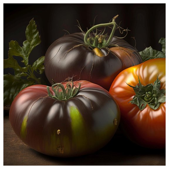 Everwilde Farms - 1 oz Black Brandywine Heirloom Tomato Flower Seeds - Gold Vault Bulk Seed Packet