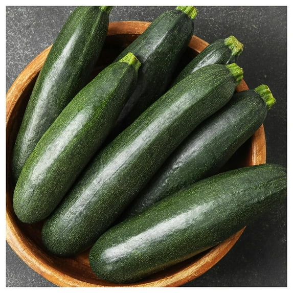 Everwilde Farms - 1 oz Organic Black Beauty Summer Squash Seeds - Gold Vault Bulk Seed Packet