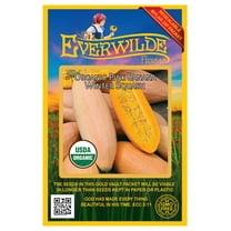 Everwilde Farms - 10 Organic Pink Banana Winter Squash Seeds - Gold Vault Jumbo Bulk Seed Packet