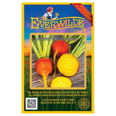 Everwilde Farms - 100 Burpee’s Golden Beet Seeds - Gold Vault Jumbo Bulk Seed Packet