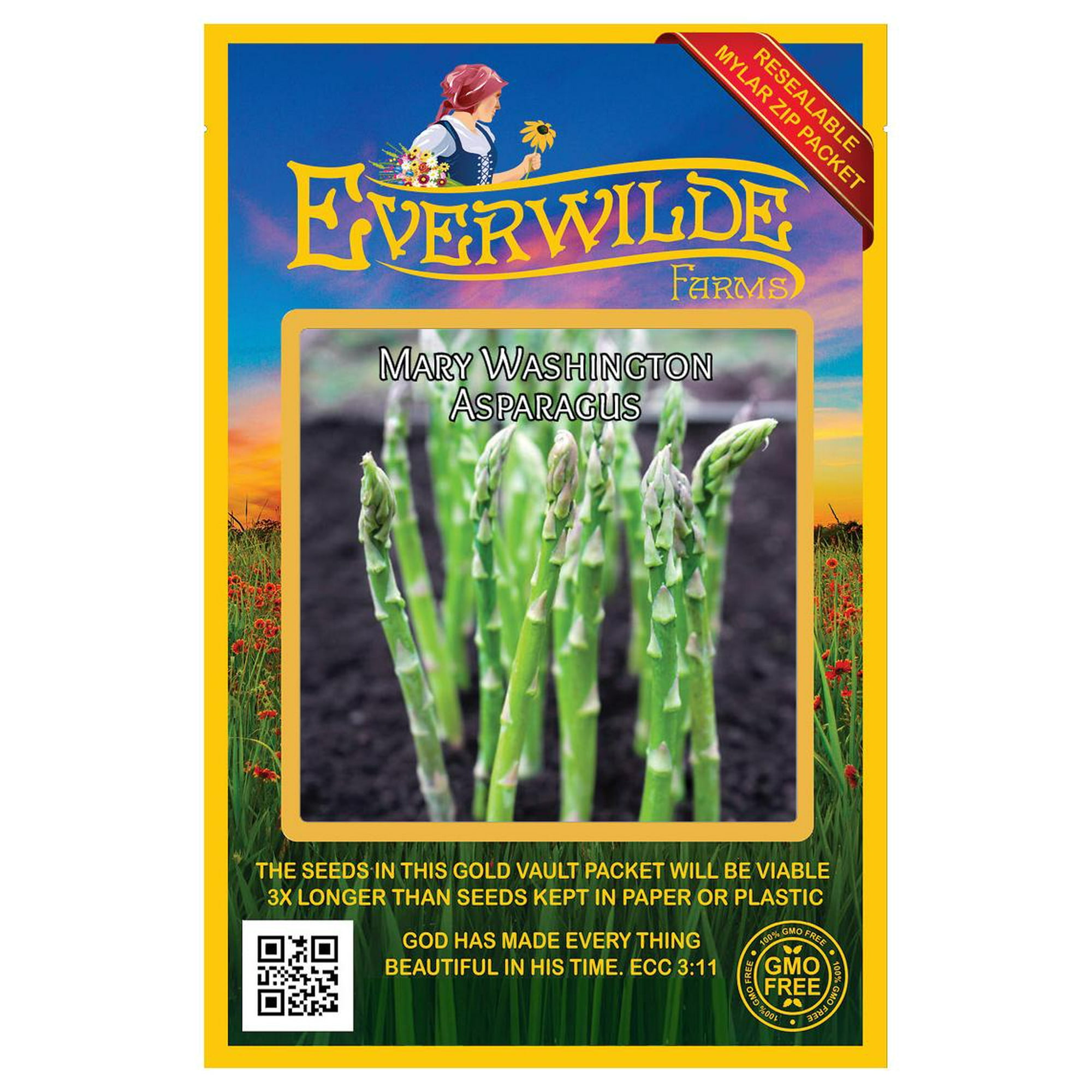 Everwilde Farms - 100 Mary Washington Asparagus Seeds