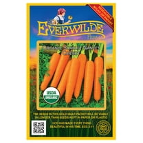Everwilde Farms - 1000 Organic Scarlet Nantes Carrot Seeds - Gold Vault Jumbo Bulk Seed Packet