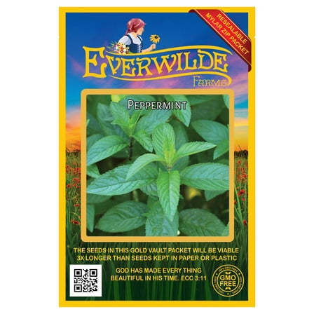 Everwilde Farms - 1000 Peppermint Herb Seeds - Gold Vault Seed Packet