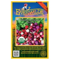 Everwilde Farms - 150 Organic Easter Egg Radish Seeds - Gold Vault Jumbo Bulk Seed Packet
