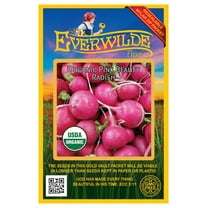 Everwilde Farms - 150 Organic Pink Beauty Radish Seeds - Gold Vault Jumbo Bulk Seed Packet