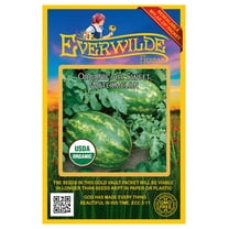 Everwilde Farms - 20 Organic All Sweet Watermelon Seeds - Gold Vault Jumbo Bulk Seed Packet