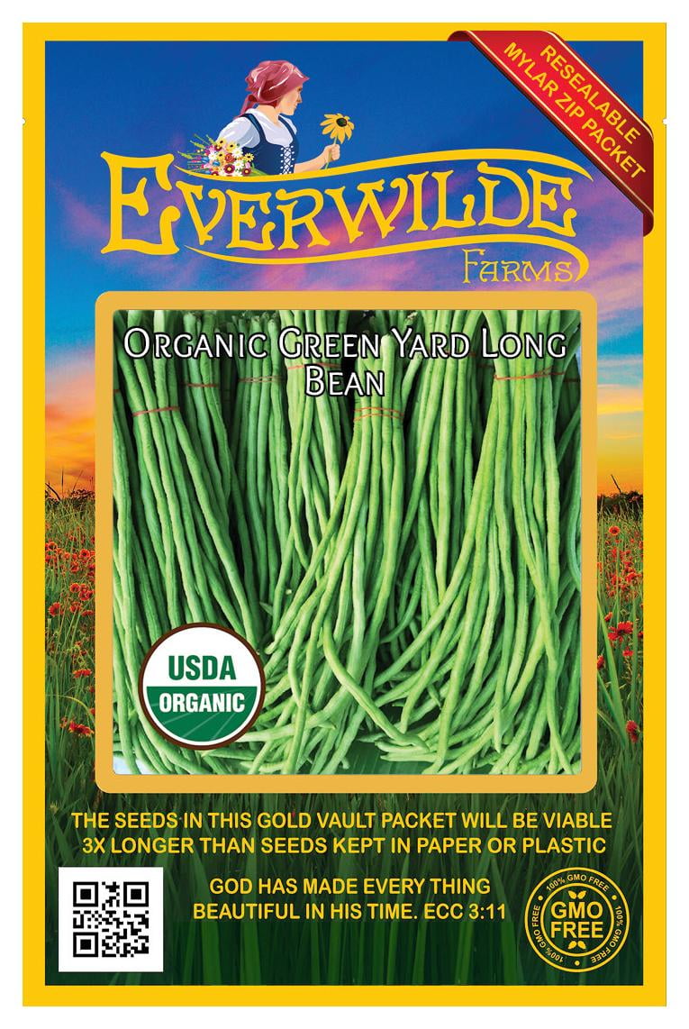 Everwilde Farms 20 Organic Green Yard Long Bean Seeds Gold Vault Jumbo Bulk Seed Packet Da4495e4 Db36 4629 977f 5f698193a155.512045544619ab9320652088650b6cde 