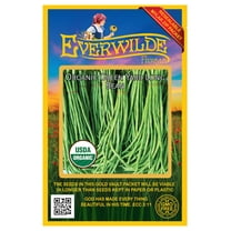 Everwilde Farms - 20 Organic Green Yard Long Bean Seeds - Gold Vault Jumbo Bulk Seed Packet