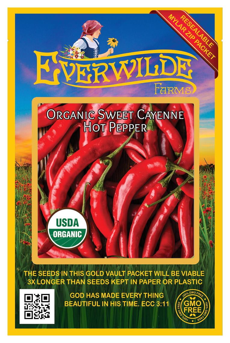 Everwilde Farms - 50 Jalapeno M Hot Pepper Seeds - Gold Vault Jumbo Bulk Seed Packet