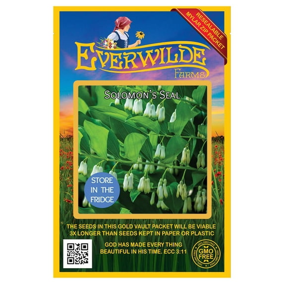 Everwilde Farms 20 Solomon's Seal Flower Seeds, Resealable Mylar Packaging