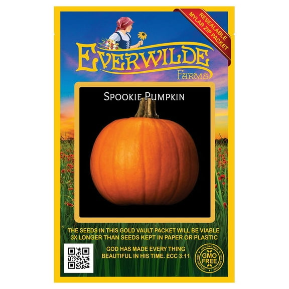 Everwilde Farms - 20 Spookie Pumpkin Seeds - Gold Vault Seed Packet