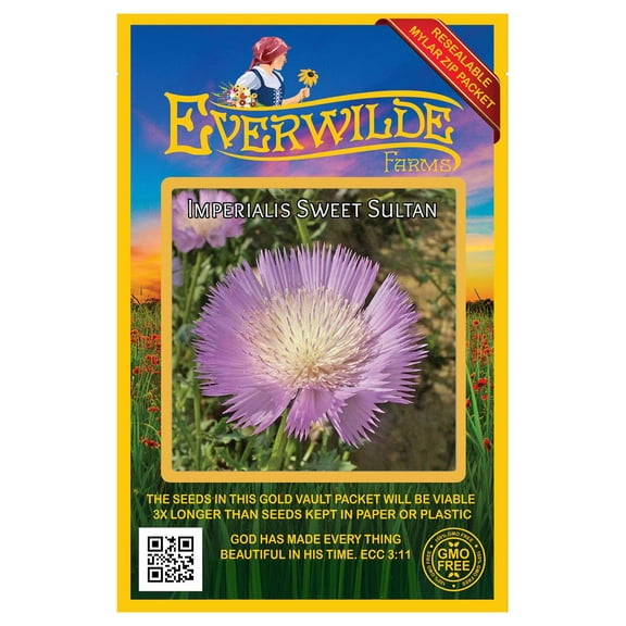 Everwilde Farms - 200 Imperialis Mixed Sweet Sultan Garden Flower Seeds - Gold Vault Jumbo Bulk Seed Packet