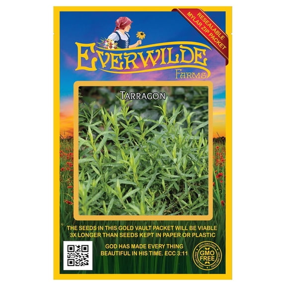 Everwilde Farms - 2000 Tarragon Herb Seeds - Gold Vault Seed Packet
