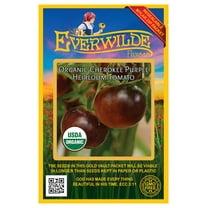 Everwilde Farms - 25 Organic Cherokee Purple Heirloom Tomato Seeds - Gold Vault Jumbo Bulk Seed Packet