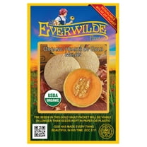 Everwilde Farms - 25 Organic Hearts of Gold Melon Seeds - Gold Vault Jumbo Bulk Seed Packet