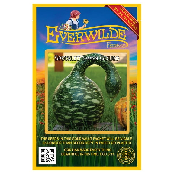 Everwilde Farms 25 Speckled Swan Gourd Plant Seeds