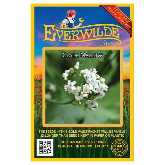 Everwilde Farms - 250 Glade Mallow Native Wildflower Seeds - Gold Vault Jumbo Bulk Seed Packet